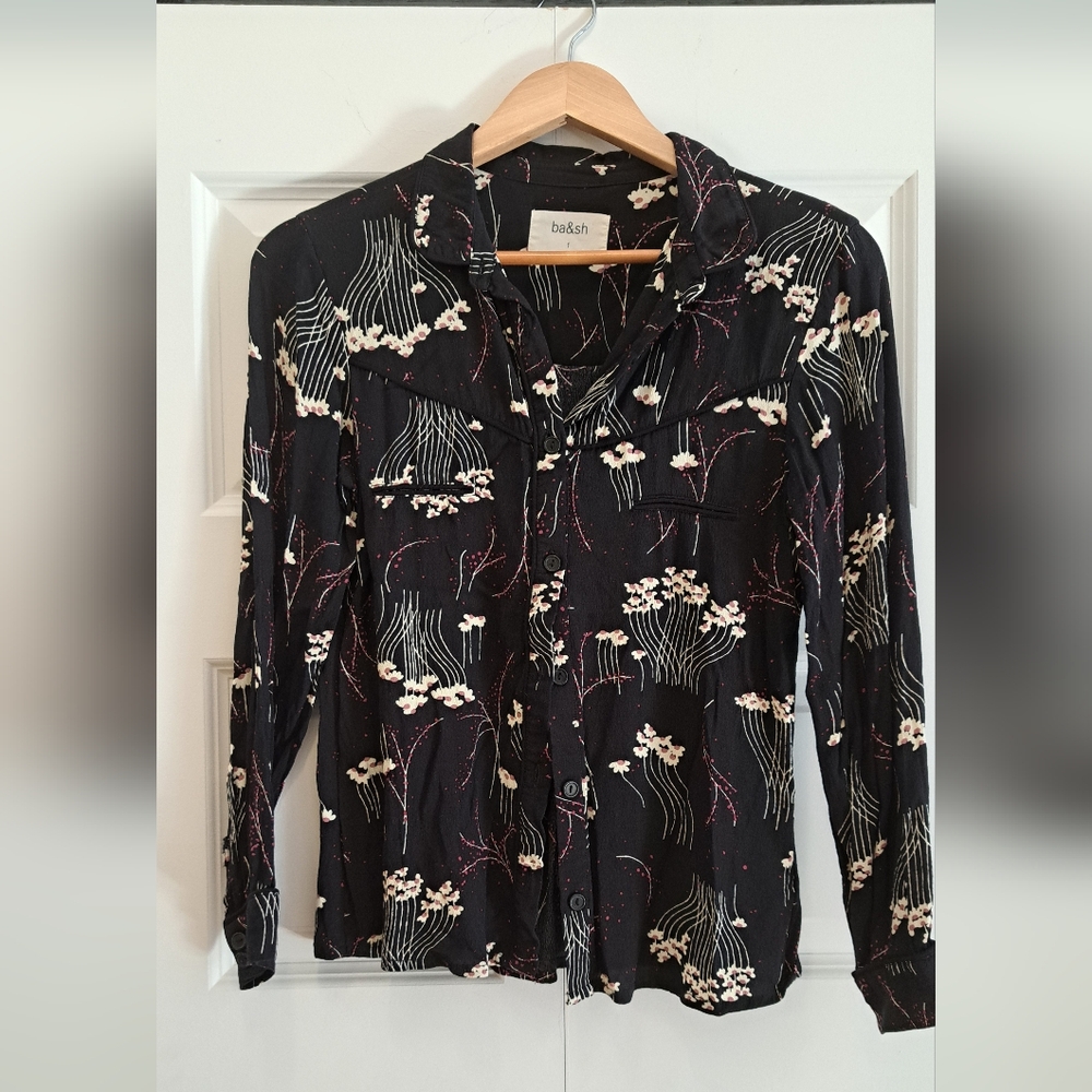 Floral Button-Up Blouse